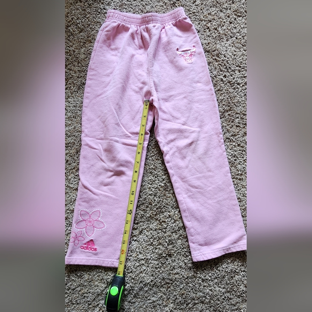 Adidas girl's sweatpants size large 6X, color pink - Picture 4 of 8